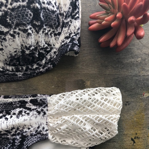 Candies Swim Bikini Set black/white SZ.S New w/tag - Picture 9 of 15